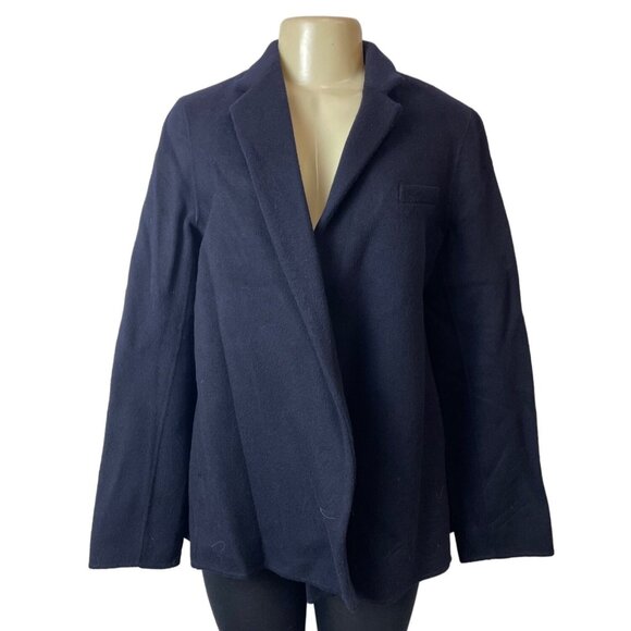 Theory Women’s Navy Blue Coat Wool Cashmere Sz 12 - NWT